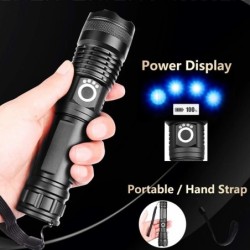 Z20 - XHP50 - 18650 battery - LED flashlight - zoom - USB - waterproofTorches