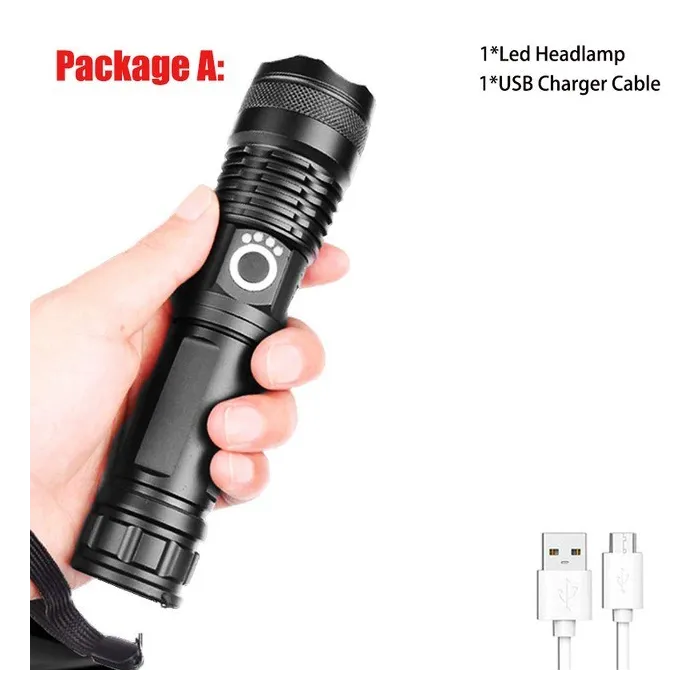 Z20 - XHP50 - 18650 batterij - LED-zaklamp - zoom - USB - waterdichtZaklampen