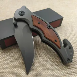 Opvouwbaar zakmes - zwart stalen mes - palissander handvatMultitool & Zakmes