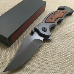 Opvouwbaar zakmes - zwart stalen mes - palissander handvatMultitool & Zakmes