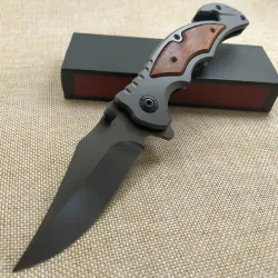 Opvouwbaar zakmes - zwart stalen mes - palissander handvatMultitool & Zakmes