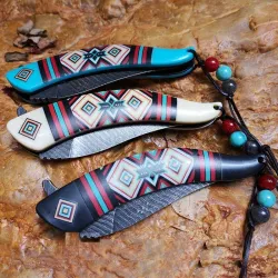 Opvouwbaar zakmes - decoratief kleurrijk handvatMultitool & Zakmes