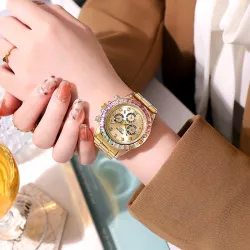 Luxe Quartz horloge - met diamantenHorloges