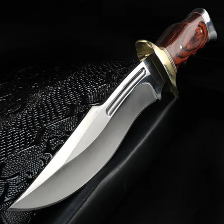 Military short knife - titanium alloy / woodKnives & Multitools