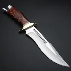 Military short knife - titanium alloy / woodMultitool & Zakmes