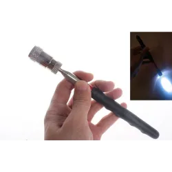 Telescopische mini magnetische pick-up tool - met LEDHandgereedschap