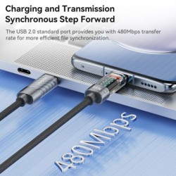 USB C naar type C kabel - snel opladen - datatransmissie - met LCD display - 60W / 100WKabels