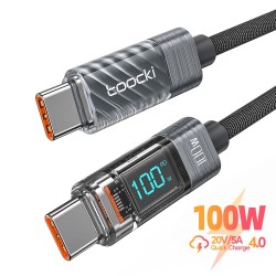 USB C naar type C kabel - snel opladen - datatransmissie - met LCD display - 60W / 100WKabels