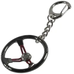 Metalen sleutelhanger met stuurwielSleutelhangers