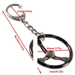 Metalen sleutelhanger met stuurwielSleutelhangers