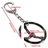 Metalen sleutelhanger met stuurwielSleutelhangers