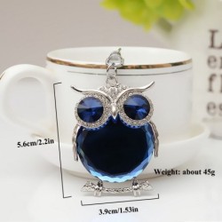 Blue crystal owl - keychainKeyrings