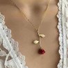 Elegant necklace with rose pendantNecklaces