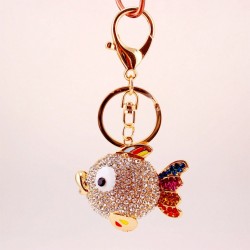 Colorful crystal fish - keychainKeyrings
