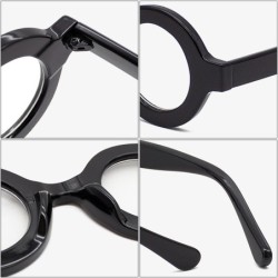 Retro ronde zonnebril - heldere glazenZonnebril