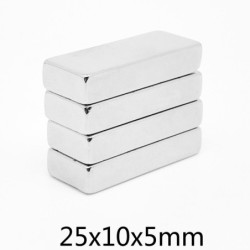 N35 - neodymium magneet - sterk rechthoekig blok - 25mm * 10mm * 5mmN35