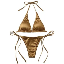 Sexy bikiniset - metallic kleureffectBadkleding