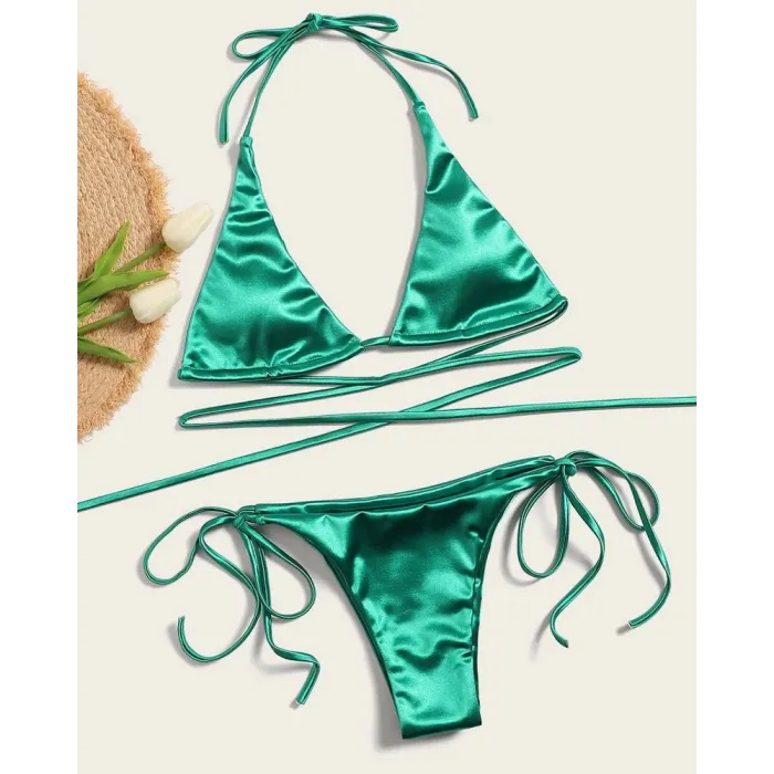 Sexy bikiniset - metallic kleureffectBadkleding