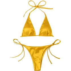 Sexy bikiniset - metallic kleureffectBadkleding