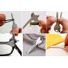 6 in 1 multifunctionele sleutel - roestvrijstalen multitoolSurvival gereedschap