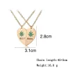 Hartvormige hanger met ketting - BEST BUDS - 2 stuksHalskettingen