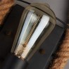 Retro wandlamp - henneptouw stijlWandlampen