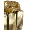 Glanzend metallic vest met capuchonJassen