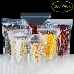 Doorzichtige plastic opbergzakjes - zip-lock - 100 stuksOpbergzakken