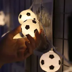 LED string garland - with footballs - battery poweredValentine's day