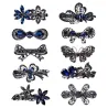 Elegante haarspeld - blauwe kristallen - bloemen - vlinders - strikkenHaarspelden