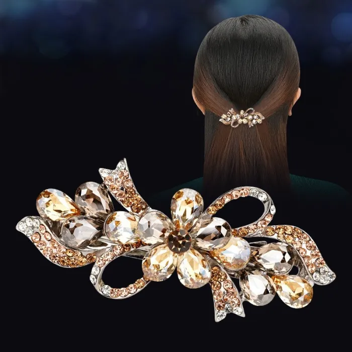 Luxe kristallen bloemen haarspeldHaarspelden