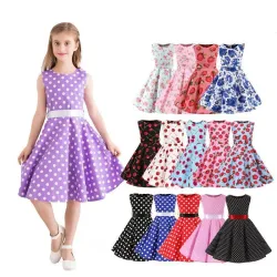 Mouwloze zomerjurk - stippen / bloemen bedruktClothing