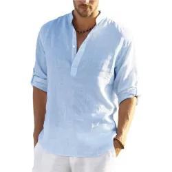 Klassiek overhemd met lange mouwen - halslijn met knopenT-Shirts
