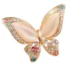 Vlinder broche - opaal / kristallenBroches