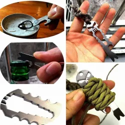 RVS multitool - flesopener - koevoet - moersleutel - met sleutelhanger - schedelvormMultitool & Zakmes