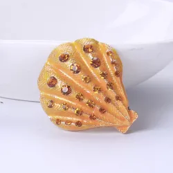 Kristallen schelp - elegante brocheBroches
