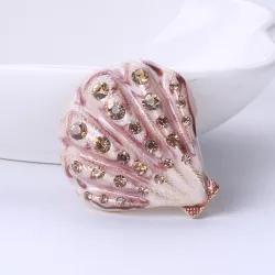 Kristallen schelp - elegante brocheBroches