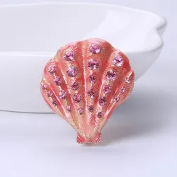 Kristallen schelp - elegante brocheBroches