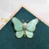 Shell butterfly with pearl - broochBrooches