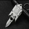 Mini opvouwbaar zakmes - met sleutelhanger - RVSMultitool & Zakmes