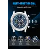 LUIK - luxe quartz horloge - lichtgevend - edelstaal - waterdicht - turkooisHorloges