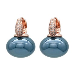 Elegant earrings with a pearl / crystalsEarrings
