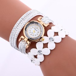 Meerlagige kristallen armband - met horlogeArmbanden