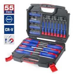 WORKPRO - precisie schroevendraaiers set - bits - 55 deligSchroevendraaiers