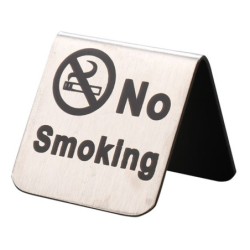 Double sided sign - NO SMOKING - stainless steelPlaten & Borden