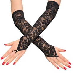 Sexy long lace gloves - fingerlessHandschoenen
