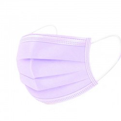 Wegwerp mond-/gezichtsmaskers - 3 laags - antistof - antibacterieel - paarsMondmaskers