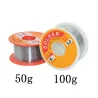 0,6/0,8/1/1,2 - 63/37 harskern - FLUX 2,0% - tindraad - soldeerdraad - 50g - 100gSolderen