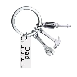 RVS sleutelhanger met minitools - papa/opaSleutelhangers