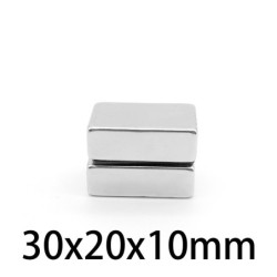 N35 - neodymium magneet - sterk rechthoekig blok - 30mm * 20mm * 10mmN35